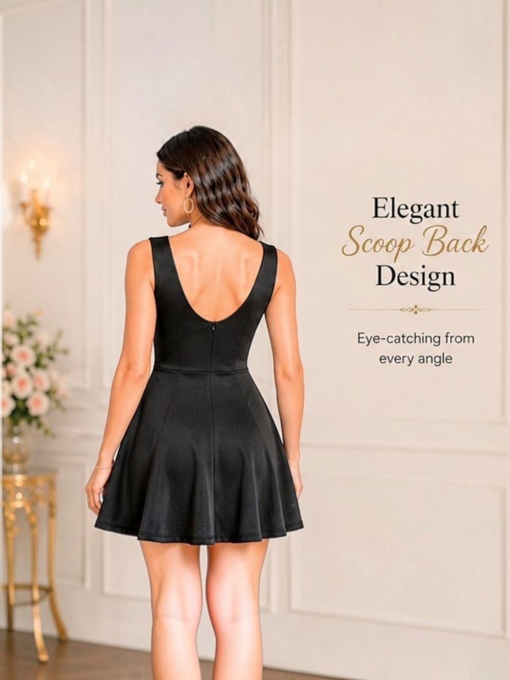 Metallic Gold Black Crochet Lace Overlay Bodycon Mini Size M - Picture 2 of 8